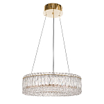 Люстра подвесная круглая из прозрачного хрусталя с золотым корпусом Selfsufficient варинант исполнения - 3 | Loft Concept в Воронеже