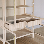 Витрина Primo со стеклянными фасадами и 2 ящиками Светлый дуб варинант исполнения - 4 | Loft Concept в Воронеже