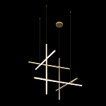 Люстра с 6-ю  пересекающимися цилиндрическими плафонами на тонких тросах Trumpet tube варинант исполнения - 3 | Loft Concept в Воронеже