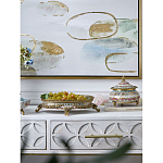 Чаша с цветочным орнаментом на бронзовых ножках Eden Garden варинант исполнения - 2 | Loft Concept в Воронеже