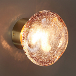 Бра с круглым плафоном из прозрачного стекла с пузырьками воздуха Effervia  варинант исполнения - 5 | Loft Concept в Воронеже