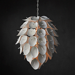 Люстра белая каплевидной формы из цветков лилии White Natural Lines варинант исполнения - 4 | Loft Concept в Воронеже