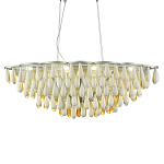 Люстра с подвесками в форме капель на серебристом каркасе Raindrop варинант исполнения - 2 | Loft Concept в Воронеже