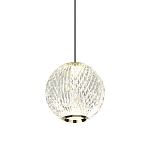 Подвесной светильник с прозрачным рифленым плафоном в форме шара Crystal Globule варинант исполнения - 1 | Loft Concept в Воронеже