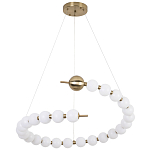 Люстра в виде спирали с сферическими акриловыми плафонами Pearls Suspension Brass Spiral Chandelier варинант исполнения - 2 | Loft Concept в Воронеже