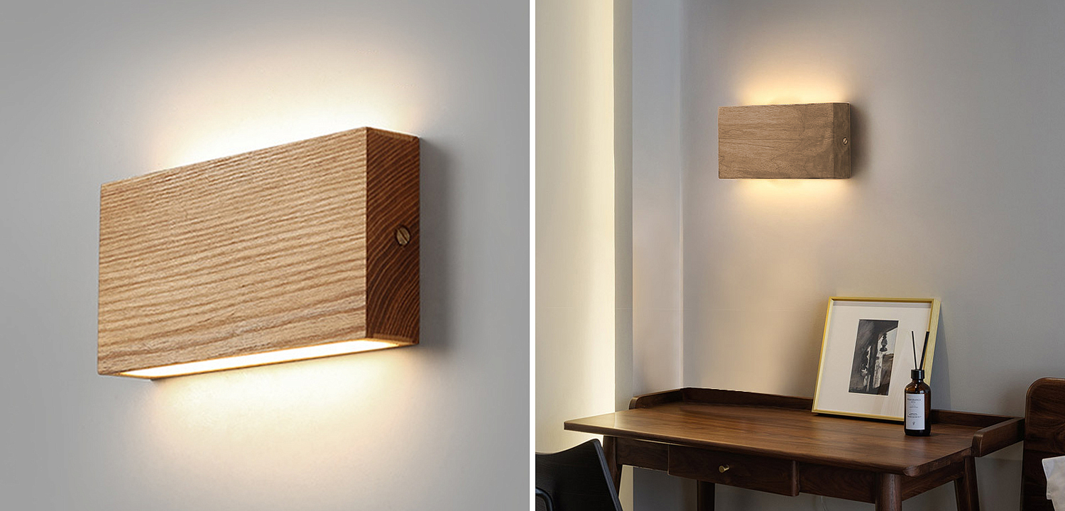 Wall Lamp Retro Square Fixtures Led Up and Down Бра Светлое дерево Wall Lamp Retro Square Fixtures Led Up and Down Бра Светлое дерево - Loft-Concept в Воронеже