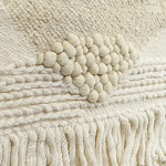 Панно из шерсти и хлопка с узором Beige Calista Serene варинант исполнения - 3 | Loft Concept в Воронеже