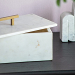 Шкатулка из белого мрамора Save Time варинант исполнения - 5 | Loft Concept в Воронеже