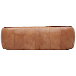 Трехместный диван с кожаной обивкой коричневый Coste Leather Sofa варинант исполнения - 3 | Loft Concept в Воронеже