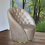 Кресло вращающееся велюровое кремовое Rotation варинант исполнения - 4 | Loft Concept в Воронеже