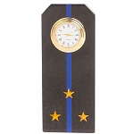 Часы погон подарочные настольные Авиация ВМФ из натурального камня Змеевик Military Clock варинант исполнения - 4 | Loft Concept в Воронеже