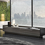 Дизайнерский комод серый с глянцевым фасадом Darren варинант исполнения - 2 | Loft Concept в Воронеже