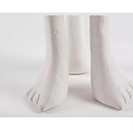 Дизайнерский журнальный стол белый на 3-х ножках в виде ступней African table варинант исполнения - 3 | Loft Concept в Воронеже