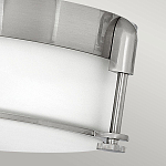 Потолочный светильник для ванных комнат цвета никель с плафоном из опалового стекла и декоративными держателями Hinkley варинант исполнения - 4 | Loft Concept в Воронеже