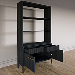 Стеллаж Primo с ящиками Черный дуб  варинант исполнения - 7 | Loft Concept в Воронеже