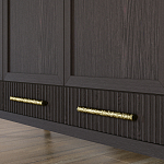 Большой Шкаф Primo Темный орех с 3 дверьми и 3 выдвижными ящиками варинант исполнения - 6 | Loft Concept в Воронеже