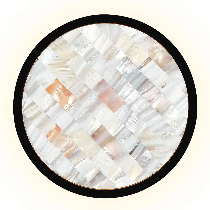 Бра в форме диска с перламутровыми прямоугольниками из морской ракушки Touch of Marine Charm Золотой Черный в Воронеже | Loft Concept 