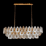 Люстра овальная с многослойными белыми и прозрачными подвесками Character Chandelier варинант исполнения - 3 | Loft Concept в Воронеже