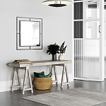 Настенное зеркало квадратной формы в черной металлической раме CORNER MIRROR BLACK варинант исполнения - 1 | Loft Concept в Воронеже