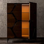 Высокий комод с узором из шпона на фасаде Sahara варинант исполнения - 2 | Loft Concept в Воронеже