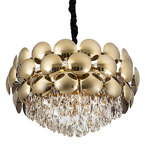 Люстра Egeskov Gold с Хрустальным Плафоном