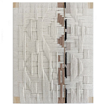 Текстильное панно ручной работы из хлопкового шнура wall panel line beige варинант исполнения - 2 | Loft Concept в Воронеже