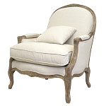 Кресло Ava Classical Armchair beige flax варинант исполнения - 3 | Loft Concept в Воронеже