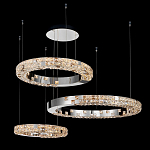 Люстра из 3-х колец с мозаичным хрустальным оформлением Sparks of Crystal варинант исполнения - 3 | Loft Concept в Воронеже