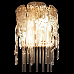 Бра с эффектом стекающего стекла и прозрачными трубками Textured Glass варинант исполнения - 3 | Loft Concept в Воронеже