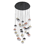 Люстра каскадная с черным круглым основанием 27 подвесов Celestial Waltz варинант исполнения - 2 | Loft Concept в Воронеже