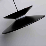 Бра черного цвета с двойным абажуром в форме конусов Obsidian Touch варинант исполнения - 3 | Loft Concept в Воронеже