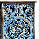 Комод с резным фасадом Blue Carved Chest of Drawers варинант исполнения - 3 | Loft Concept в Воронеже