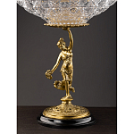 Чаша стеклянная прозрачная на бронзовой подставке с фигуркой девушки Eden Garden варинант исполнения - 6 | Loft Concept в Воронеже