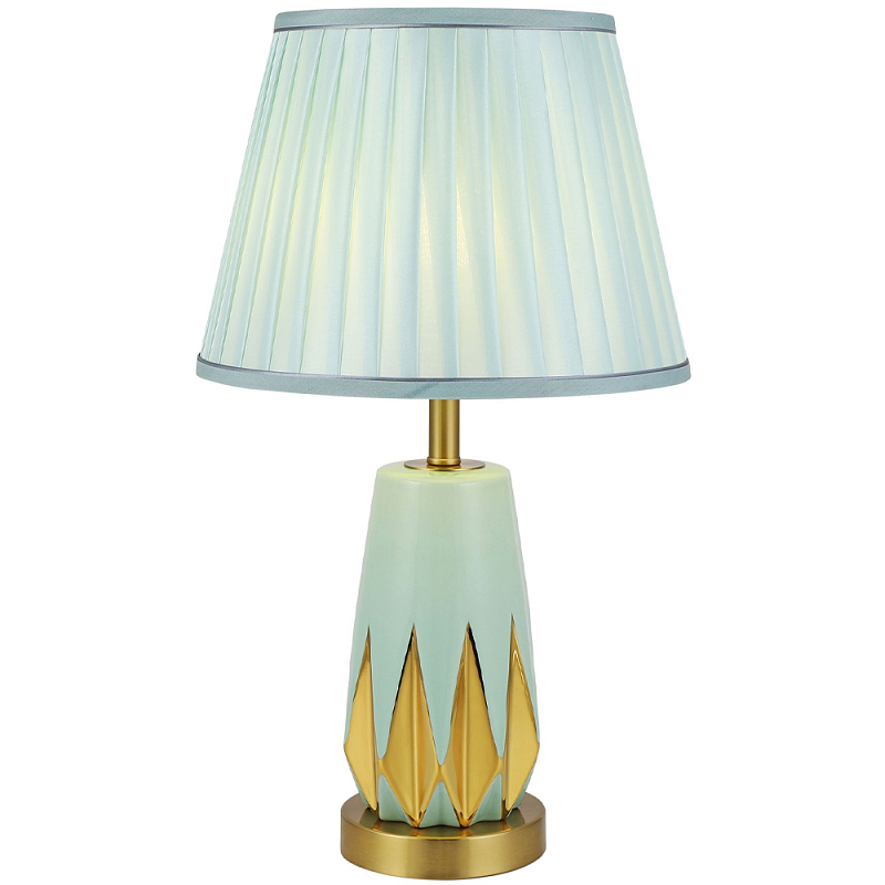 Настольная лампа с абажуром Femia Turquoise Gold Table Lamp Бирюзовый Золотой Настольная лампа с абажуром Femia Turquoise Gold Table Lamp Бирюзовый Золотой в Воронеже | Loft Concept