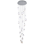 Большая каскадная люстра с хрустальными плафонами хром Esme Crystal Chrome Cascade Chandelier 25 варинант исполнения - 1 | Loft Concept в Воронеже
