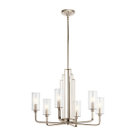  Люстра с прозрачными рифлеными цилиндрическими плафонами Kichler варинант исполнения - 22 | Loft Concept в Воронеже