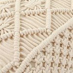 Чехол на подушку с макраме бежевого цвета Macrame варинант исполнения - 2 | Loft Concept в Воронеже