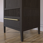 Узкий Шкаф Primo с 2 выдвижными ящиками Темный орех варинант исполнения - 4 | Loft Concept в Воронеже