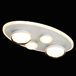 Потолочный светильник овальной формы белого цвета с 4-мя лампами Lunar Pebbles варинант исполнения - 3 | Loft Concept в Воронеже