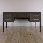 Большой Рабочий стол Primo с 5 выдвижными ящиками Темный орех варинант исполнения - 1 | Loft Concept в Воронеже