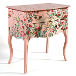 Комод розовый с росписью Цветы L.XV CHEST OF DRAWERS Flowers варинант исполнения - 2 | Loft Concept в Воронеже