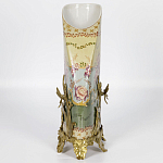 Фарфоровая ваза с бронзовыми элементами Eden Garden варинант исполнения - 6 | Loft Concept в Воронеже