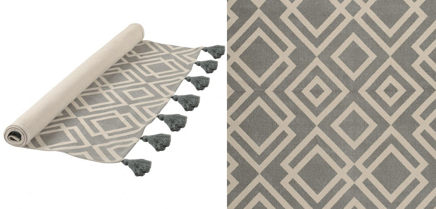 Ковер Double Rhombus Carpet grey Ковер Double Rhombus Carpet grey - Loft-Concept в Воронеже