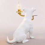 Настольная лампа в виде щенка Puppy White Table Lamp варинант исполнения - 3 | Loft Concept в Воронеже