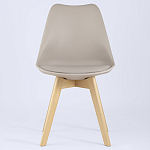 Стул с основой из пластика и мягким сиденьем Arvika Beige варинант исполнения - 3 | Loft Concept в Воронеже