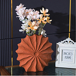 Ваза керамическая в виде круглой терракотовой морской раковины Galapagos варинант исполнения - 3 | Loft Concept в Воронеже