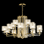 Люстра многоярусная с 15-ю цилиндрическими плафонами из стекла Laurent варинант исполнения - 3 | Loft Concept в Воронеже