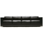 Дизайнерский кожаный диван черный Poltronova Saratoga Sofa варинант исполнения - 3 | Loft Concept в Воронеже