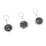 Зеркало брелок карманное двухстороннее из натурального камня Серафинит Stone Mirrors варинант исполнения - 8 | Loft Concept в Воронеже