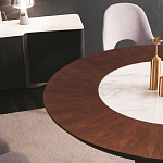 Обеденный стол круглый на чёрном фигурном основании Bosnia dinning table  варинант исполнения - 1 | Loft Concept в Воронеже